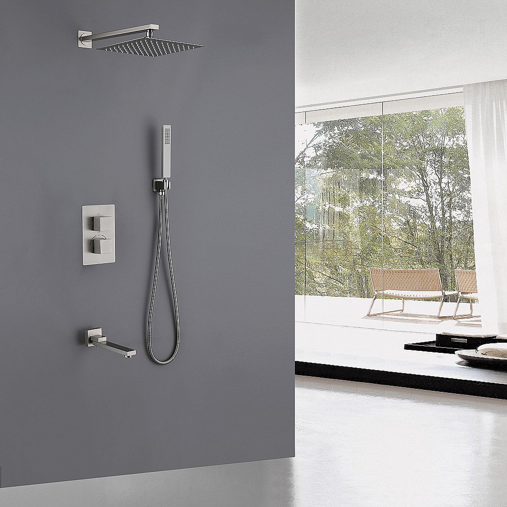 Душевая система ABBER Daheim AF8250SP сатин купить в интернет-магазине сантехники Sanbest