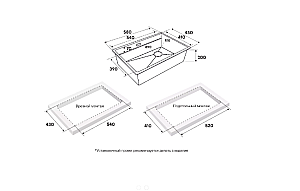 Кухонная мойка Paulmark Next-Pro 58 Uni PM705845-LG светлое золото купить в интернет-магазине сантехники Sanbest