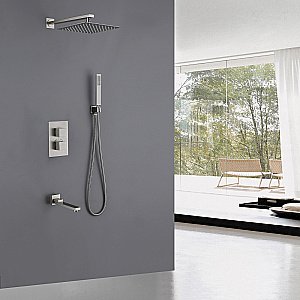 Душевая система ABBER Daheim AF8250SP сатин купить в интернет-магазине сантехники Sanbest