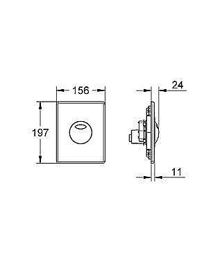 Панель смыва для унитаза Grohe Skate 38862SD0 купить в интернет-магазине сантехники Sanbest