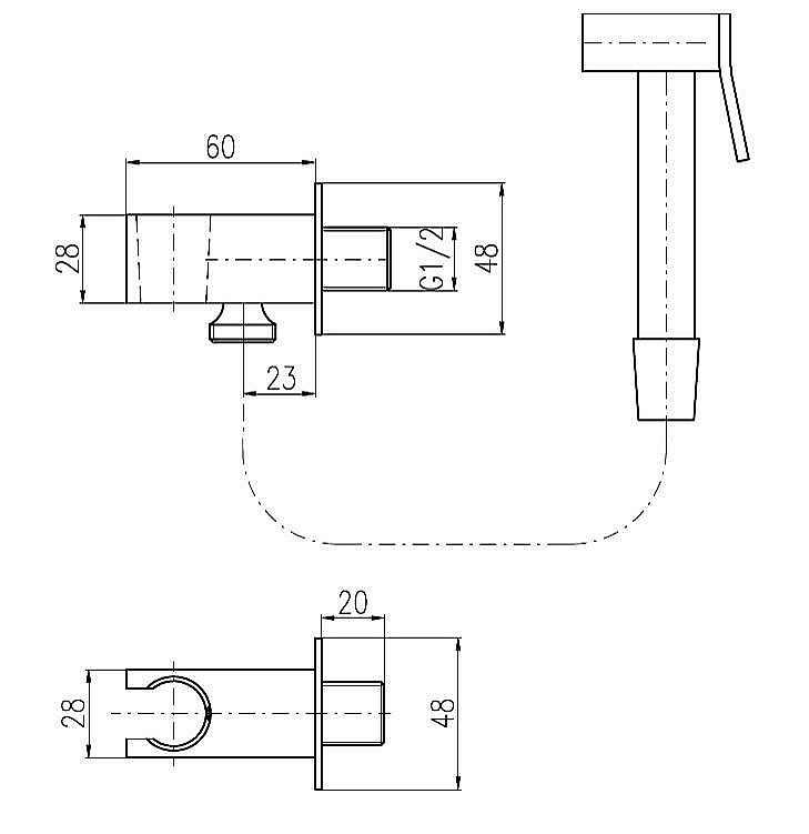 Гигиенический душ Rav-Slezak SK0055 хром купить в интернет-магазине сантехники Sanbest