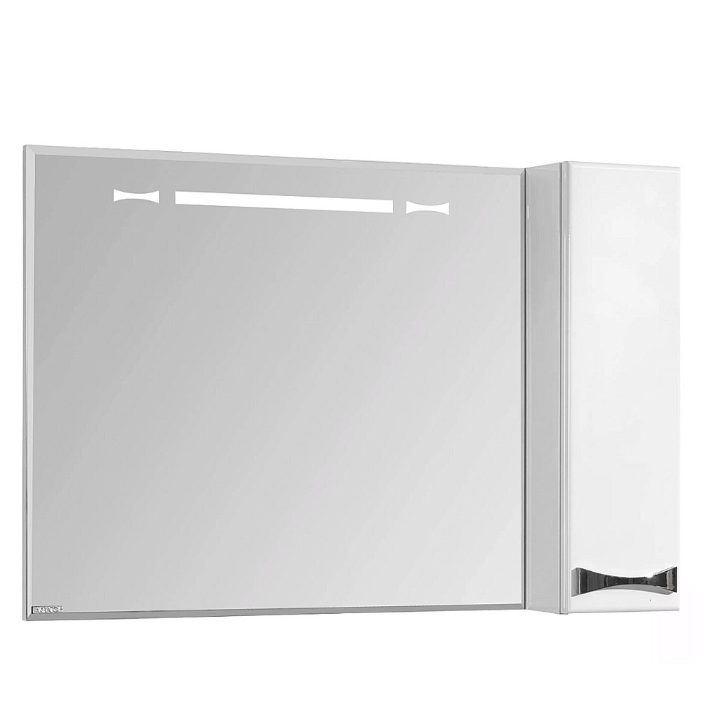 Зеркало со шкафом Акватон Диор 100 белое в ванную от интернет-магазине сантехники Sanbest