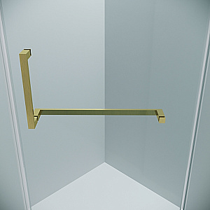 Душевой уголок Grossman Pragma 90х90 302.K33.03.9090.32.00 стекло прозрачное/профиль золото брашированное купить в интернет-магазине Sanbest