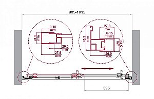 Душевая дверь BelBagno LUCE-BF-1-100-C-ORO стекло прозрачное/профиль золото купить в интернет-магазине Sanbest