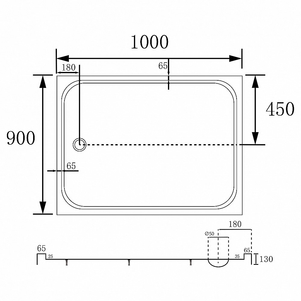 Душевой поддон Abber AD3C109 100х90 белый купить в интернет-магазине Sanbest