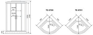 Душевая кабина Timo Eco TE-0709 P купить в интернет-магазине Sanbest