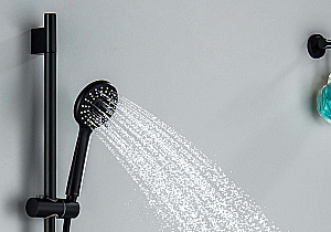 Cмеситель для ванны Aquatek НИКА Set 2 в 1 (AQ1842MB+AQ2017MB) черный матовый купить в интернет-магазине сантехники Sanbest