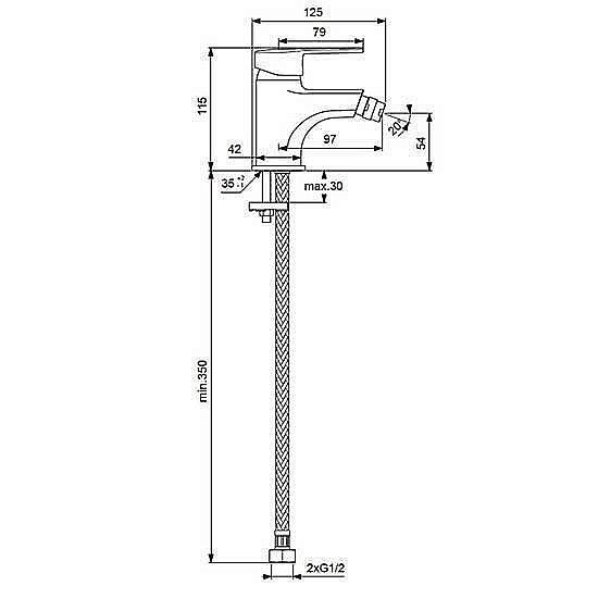 Смеситель для биде Vidima Logik BA277AA купить в интернет-магазине сантехники Sanbest