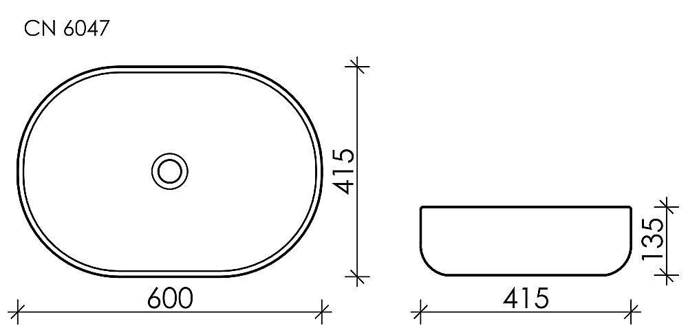 Раковина накладная Ceramica Nova Element CN6047 белый купить в интернет-магазине Sanbest