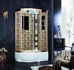 Душевая кабина Niagara Luxe 7712G 80х120 золото правая купить в интернет-магазине сантехники Sanbest