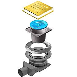 Душевой трап Pestan Confluo Standard 13000151 золото купить в интернет-магазине Sanbest