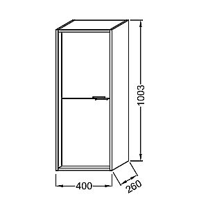 Пенал Jacob Delafon VIVIENNE EB1665-J5-J5 40 белый блестящий для ванной в интернет-магазине сантехники Sanbest