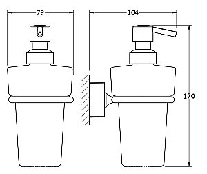 Дозатор жидкого мыла FBS Esperado ESP 009 купить в интернет-магазине сантехники Sanbest
