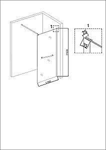 Душевое ограждение Nova NG-681-11BLACK, вентиляция, профиль алюминий, 110x195 см купить в интернет-магазине Sanbest