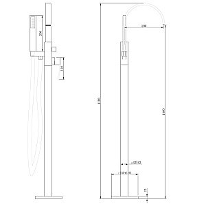 Смеситель для раковины ABBER Wasserfall AF8615B черный матовый купить в интернет-магазине сантехники Sanbest