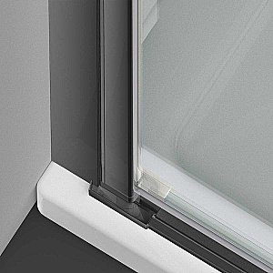 Душевая дверь Vincea Alpha VDP-3AL800CLGM 80 стекло прозрачное/профиль вороненая сталь купить в интернет-магазине Sanbest