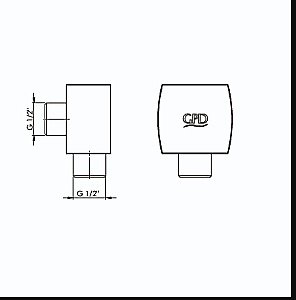 Подключение для душевого шланга GPD GGR04 купить в интернет-магазине сантехники Sanbest