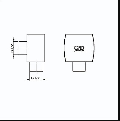 Подключение для душевого шланга GPD GGR04 купить в интернет-магазине сантехники Sanbest