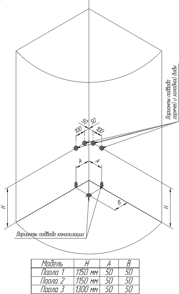 Душевая кабина Радомир Паола 114х114 стекло прозрачное/профиль белый купить в интернет-магазине Sanbest