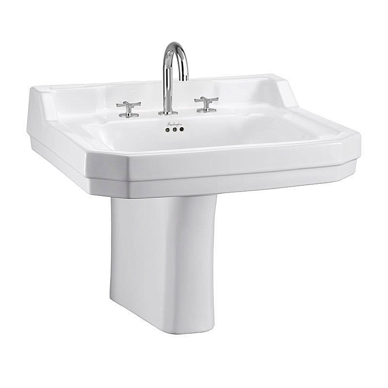 Раковина на полупьедестале Burlington Edwardian 62 B5 3TH-P8 белая купить в интернет-магазине Sanbest