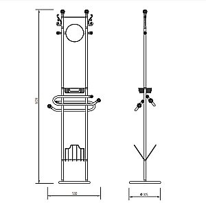 Стойка для ванной Migliore Сristalia ML.CRS-60.245.DO золото/Swarovski купить в интернет-магазине сантехники Sanbest