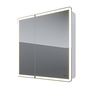 Шкаф зеркальный c LED-подсветкой Dreja POINT 80x90 белый купить в интернет-магазине сантехники Sanbest