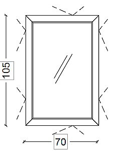 Зеркало Armadi Art Dolce 567-Light Gold 105 светлое золото в ванную от интернет-магазине сантехники Sanbest