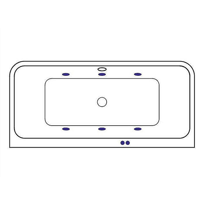 Гидромассажная ванна Excellent Arana 180x85 SOFT WAEX.ARA18.SOFT.WH белая глянцевая купить в интернет-магазине Sanbest