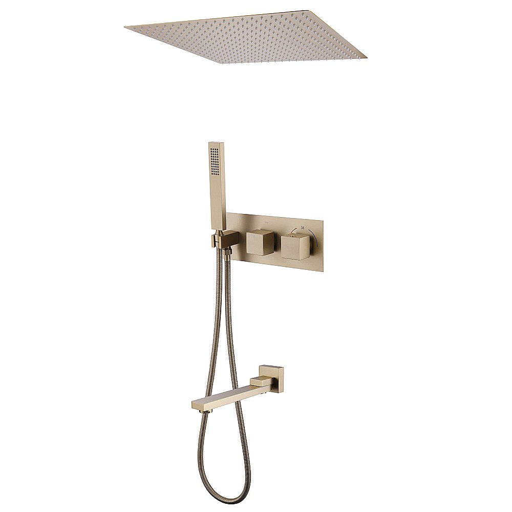 Душевая система Abber Daheim AF8254G золото матовое купить в интернет-магазине сантехники Sanbest