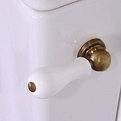 Механизм слива NEW с боковой ручкой (установка справа), для бачка моноблок 4179/1071 Kerasan Waldorf 756993, бронза купить в интернет-магазине сантехники Sanbest