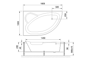 Акриловая ванна Royalbath ALPINE 160 купить в интернет-магазине Sanbest