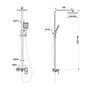 Душевая система Iddis Bild BILBL1Fi06 купить в интернет-магазине сантехники Sanbest