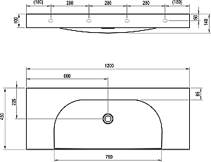 Раковина Ravak Lite XJX01312000 белый купить в интернет-магазине Sanbest