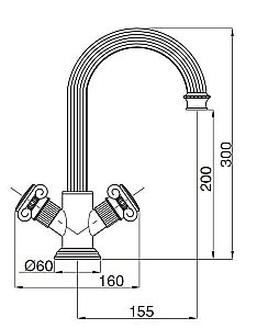 Смеситель для раковины Cezares APHRODITE-LS2-01-Sw хром/ручки Swarovski купить в интернет-магазине сантехники Sanbest