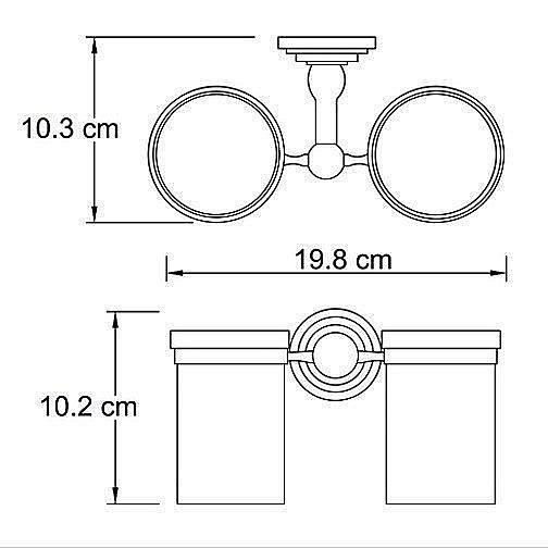 Подстаканник двойной со стаканами WasserKRAFT Isar K-7328D купить в интернет-магазине сантехники Sanbest