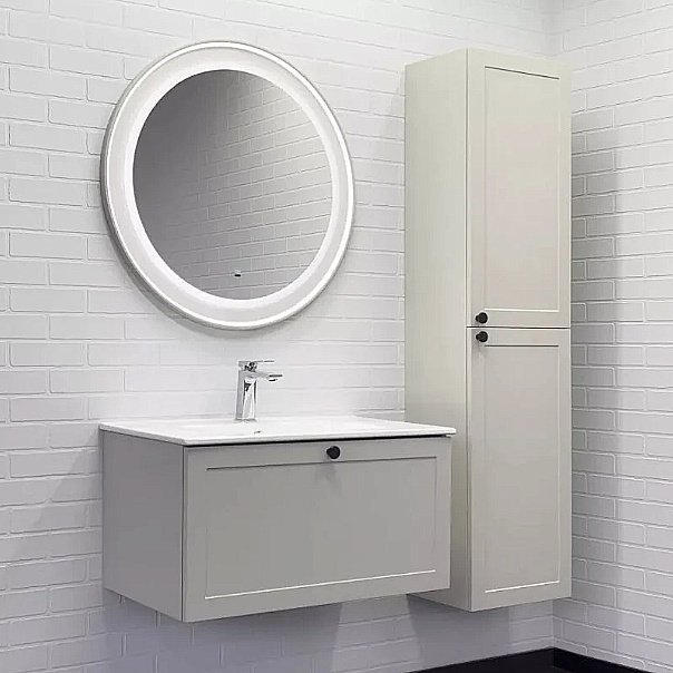 Пенал Comforty Ереван 00-00017603 серый шелк для ванной в интернет-магазине сантехники Sanbest