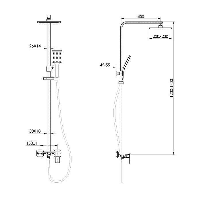 Душевая система Iddis Bild BILBL1Fi06 купить в интернет-магазине сантехники Sanbest