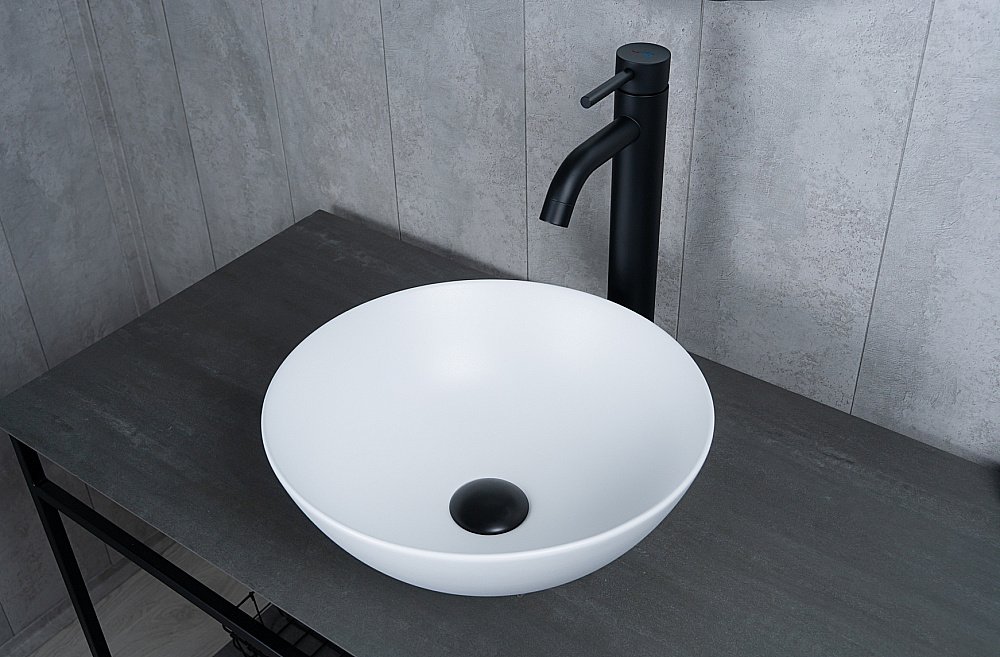 Раковина накладная Gid 9081wm белая матовая купить в интернет-магазине Sanbest