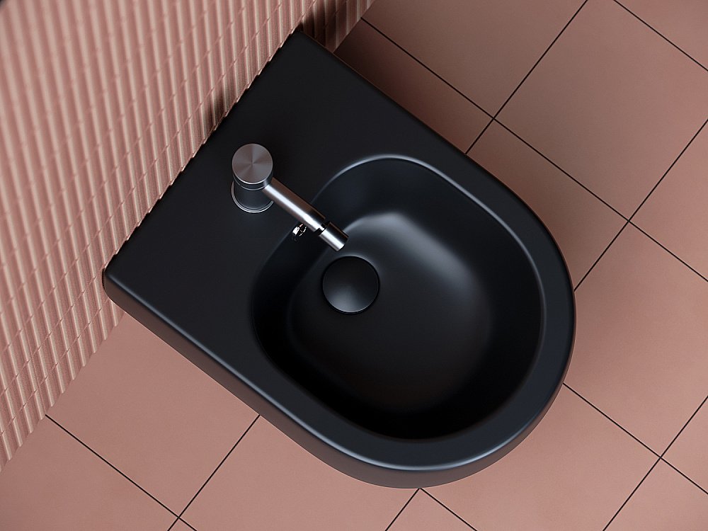 Биде подвесное Ceramica Nova PLAY CN3002MB черное купить в интернет-магазине Sanbest
