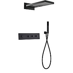 Душевая система Black&White Universe UK8330B черная матовая купить в интернет-магазине сантехники Sanbest