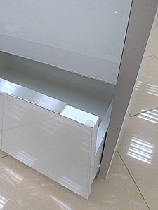 Тумба с раковиной напольная Misty Фест 60 Белый эмаль Стекло для ванной в интернет-магазине Sanbest