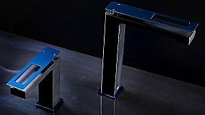 Смеситель для раковины Boheme Q 142-BUW черный матовый/синий купить в интернет-магазине сантехники Sanbest