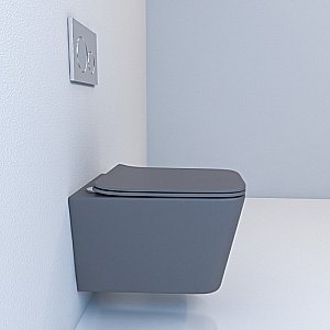 Унитаз подвесной Esbano GARTEZ ESUPGARTGM безободковый, с крышкой микролифт, серый матовый купить в интернет-магазине Sanbest