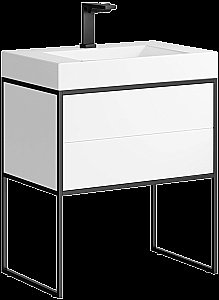 Тумба с раковиной Clarberg Logic 70 белая для ванной в интернет-магазине Sanbest