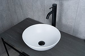 Раковина накладная Gid 9081wm белая матовая купить в интернет-магазине Sanbest