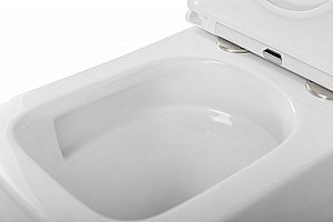 Унитаз напольный BelBagno LUCE-TOR BB2197CP-TOR/SC белый, с крышкой микролифт, с бачком, безободковый, слив-торнадо купить в интернет-магазине Sanbest