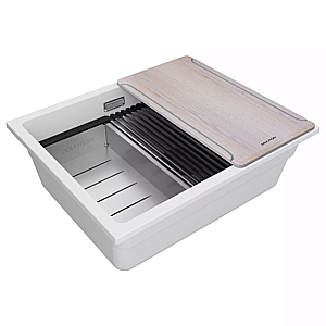 Кухонная мойка Paulmark Lumi-Multi Sink 55 LU-MULTI 55-WH белая матовая купить в интернет-магазине сантехники Sanbest