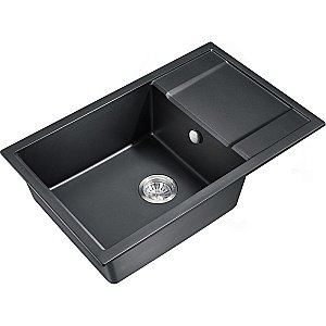 Мойка кухонная Milacio Navarra 78 Cuarzo MC.77051 черная матовая купить в интернет-магазине сантехники Sanbest