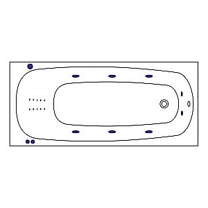 Гидромассажная ванна WhiteCross Layla Slim 170x75 SMART NANO хром купить в интернет-магазине Sanbest