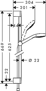 Душевой гарнитур Hansgrohe Croma Select E Vario 26582400 купить в интернет-магазине сантехники Sanbest